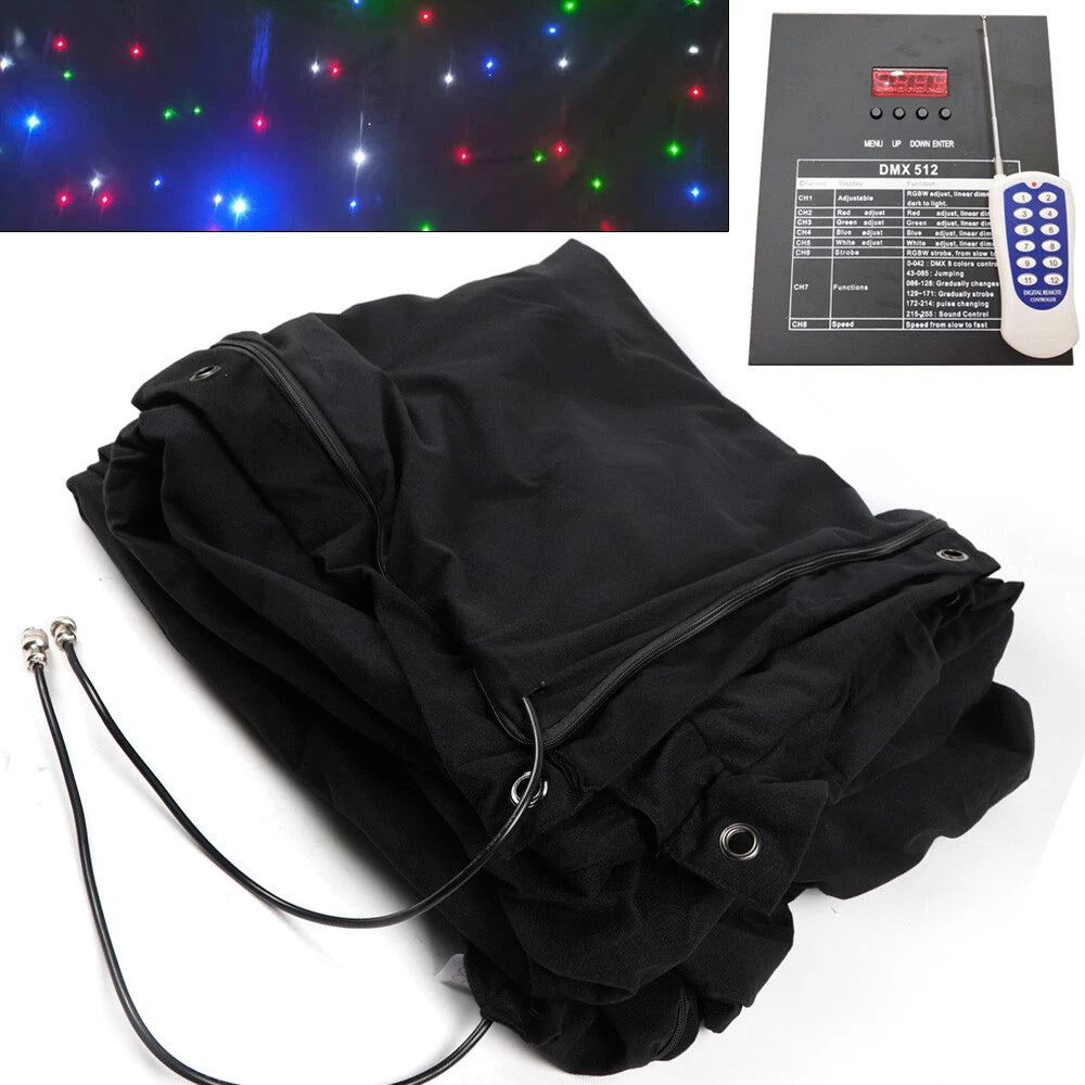 LED Backdrop Curtain for Wedding Party DJ Pub (10X6.5 FT)