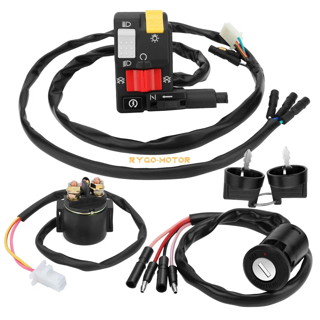Handlebar Key Starter Relay Switch Kit for Honda FourTrax 300 (1990–2000)