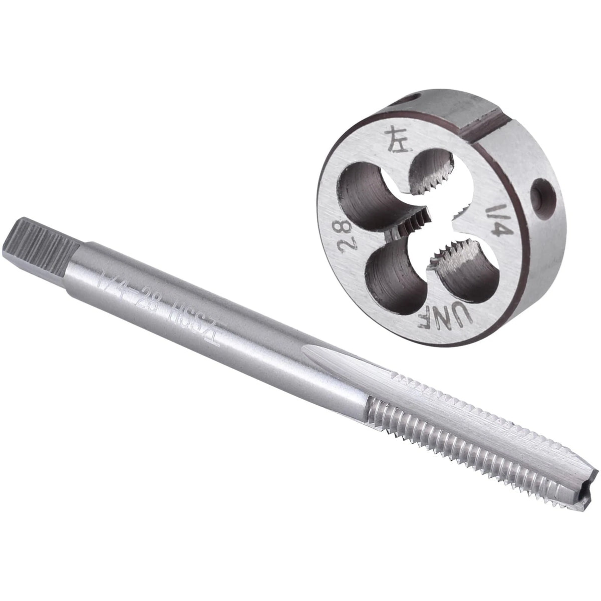 1/4"-28 UNF Left Hand Tap and Die Set for Automotive Use