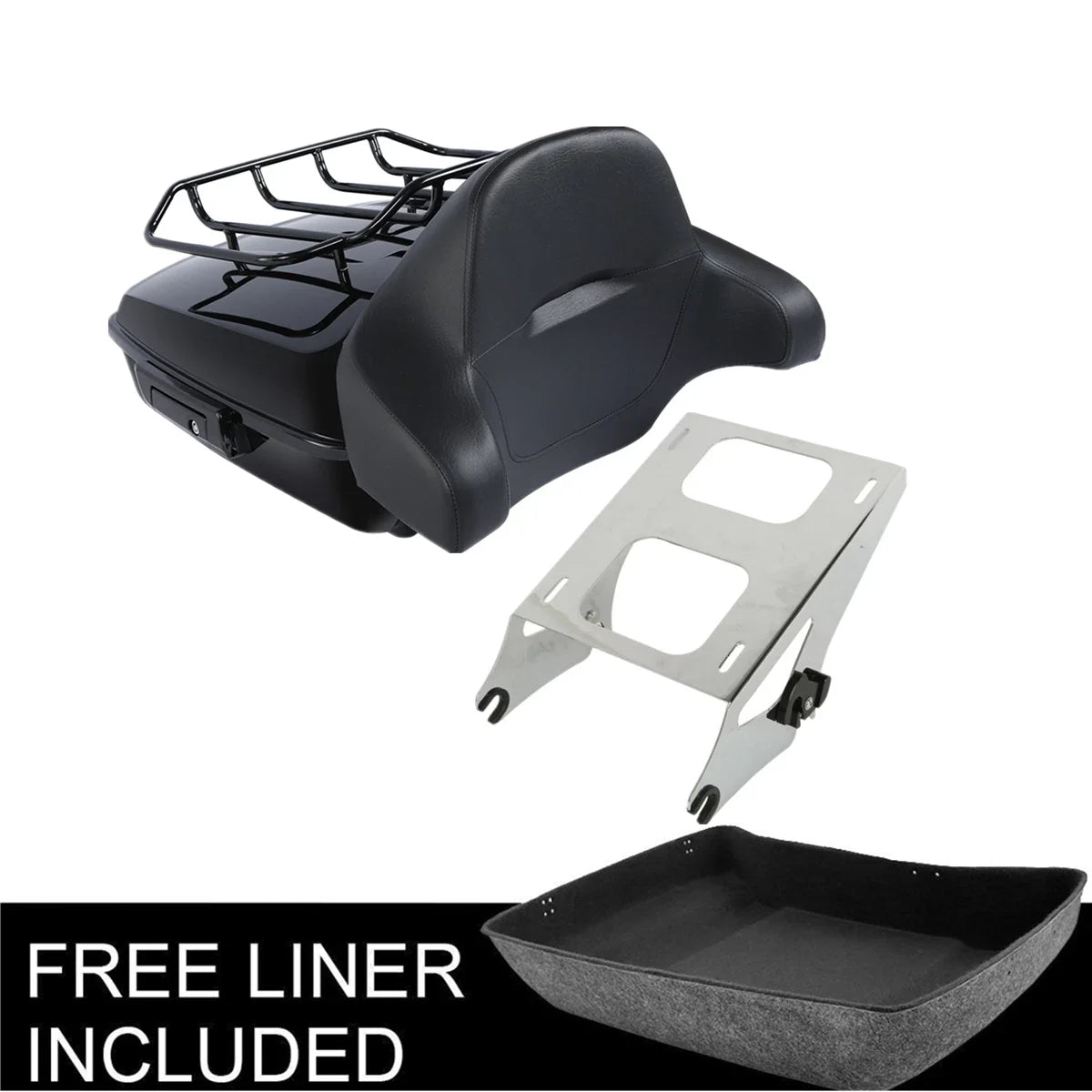 Chopped Trunk Mount Rack Pad for Harley Touring Road Glide King (2014–2026)