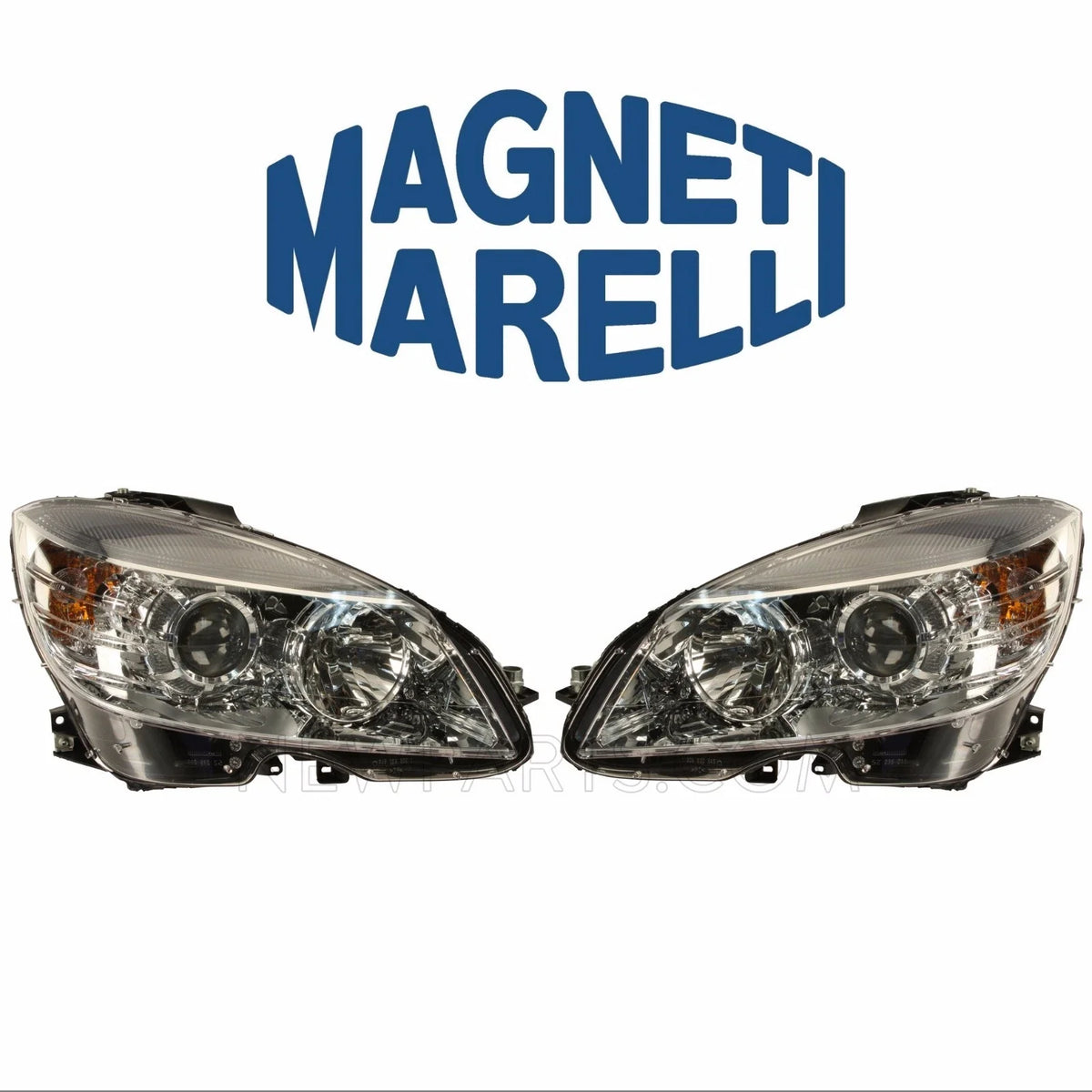 2X Headlight Assemblies for Mercedes W204 C350 (Halogen, OEM)