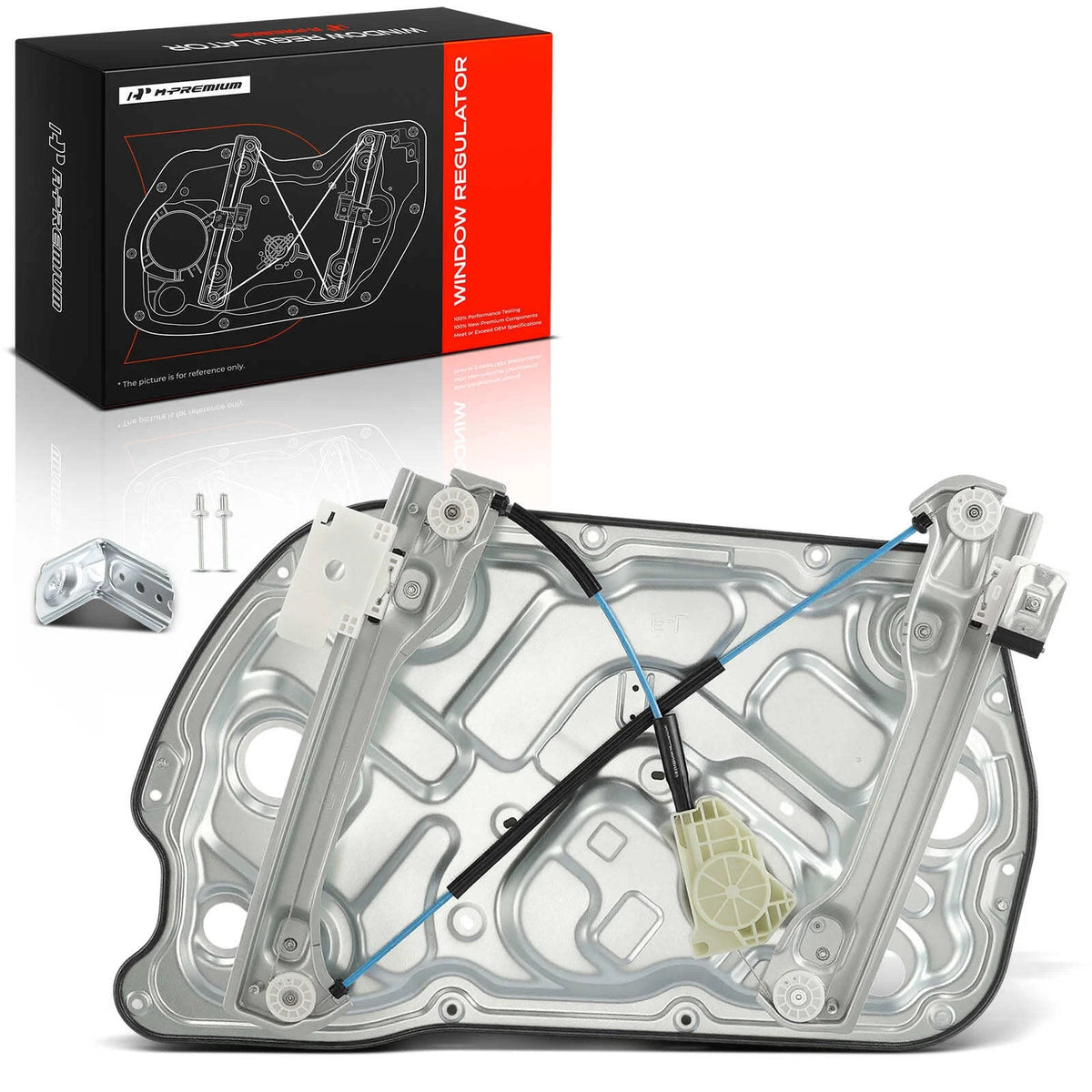 Front Left Power Window Regulator with Panel for Hyundai Genesis Coupe (2010–2016) 824712M000, 749-352