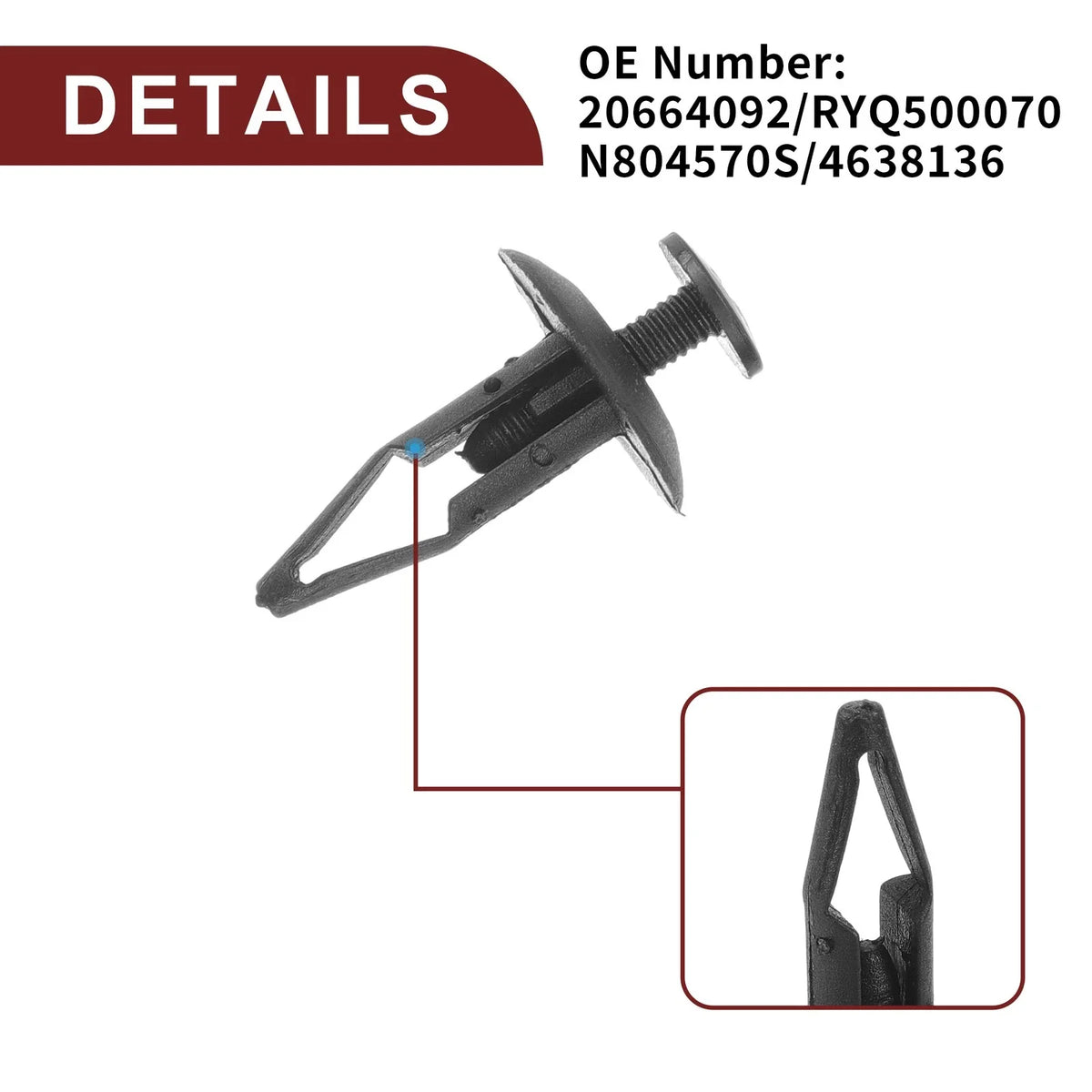 50 Pcs Front Fender Skirt Clip for Ford Edge (2007–2014), Escort (1981–2003)