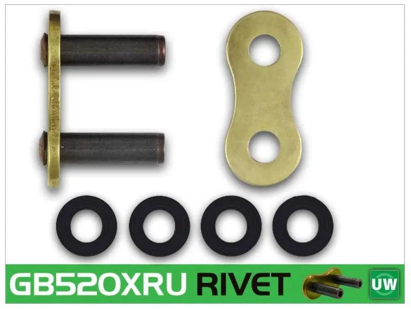 RK Chain GB520XRU-RL for Motorcycle (Gold)