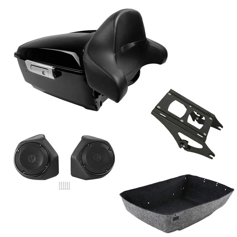 King Trunk Backrest Speakers & Mount for Harley Touring Road Glide (2014–2026)