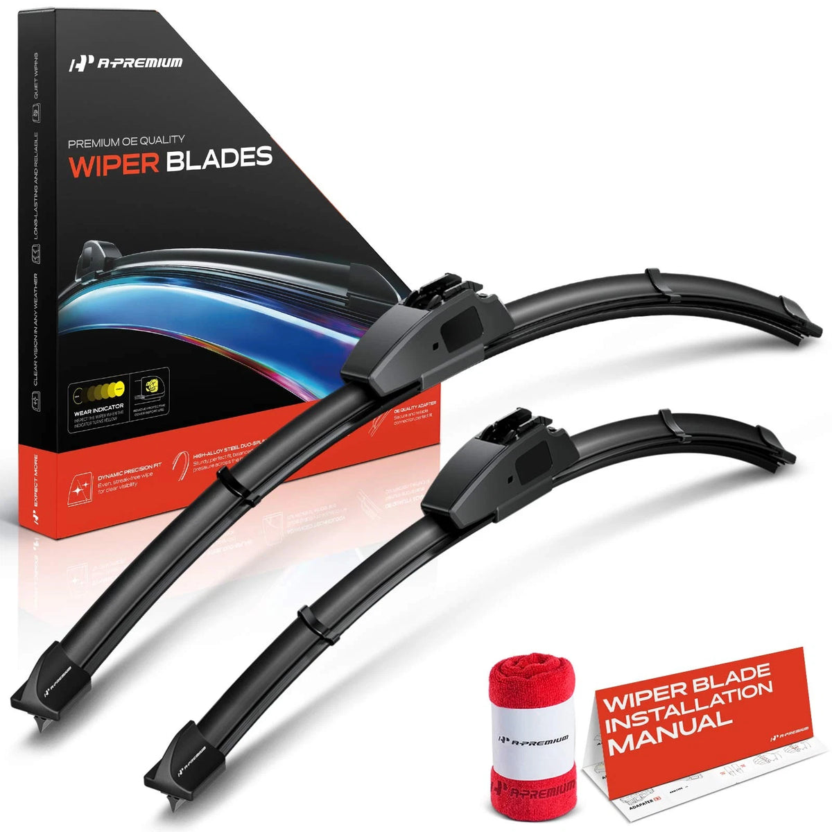2X Front 22" & 16" Windshield Wiper Blades for Hyundai Accent Kia Rio