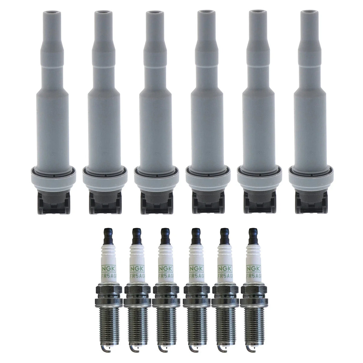 Set of 6 Ignition Coils & NGK G-Power Spark Plugs for BMW E90 E91 E85 328i Z4