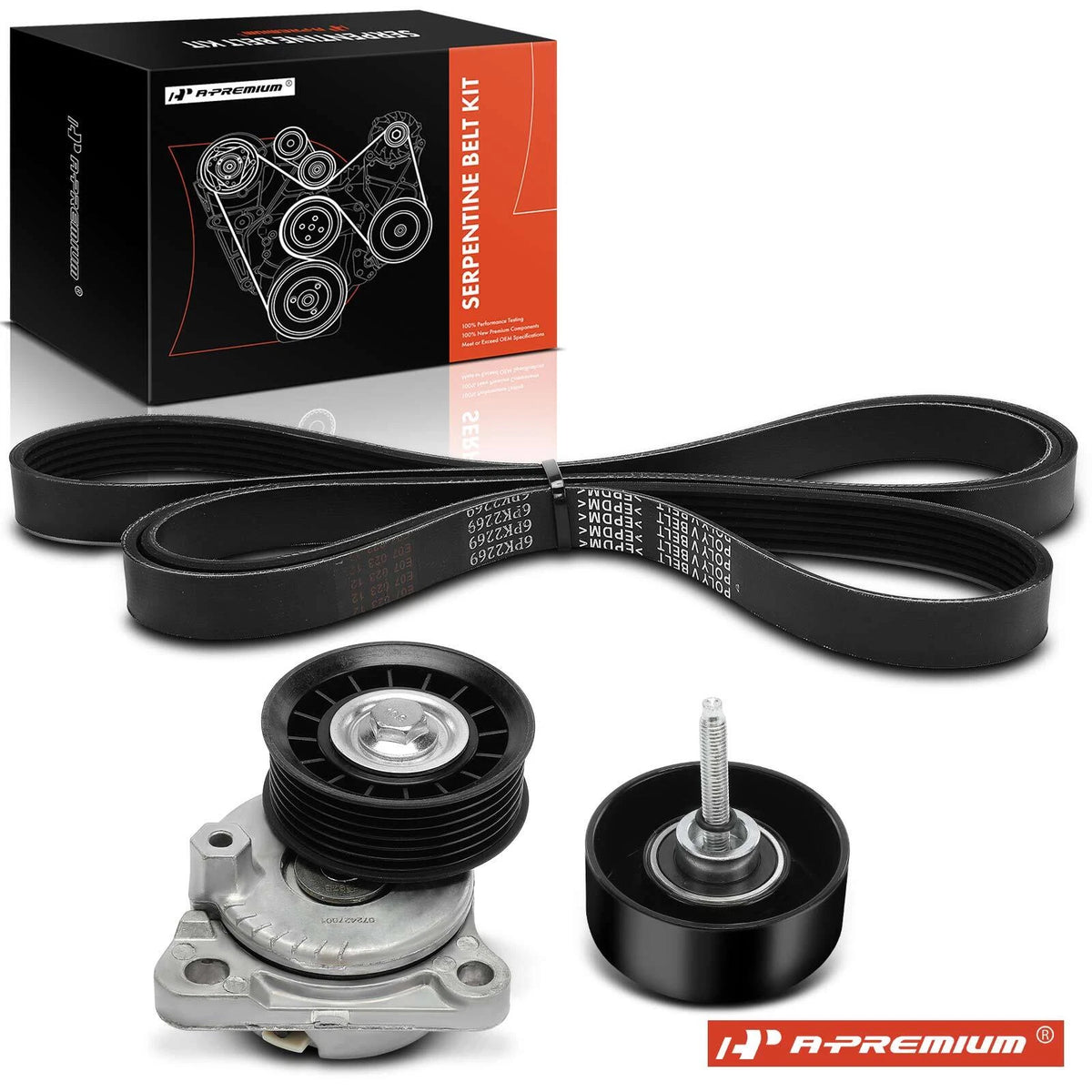 3X Serpentine Belt Drive Component Kit for Ford Focus (2003–2006)