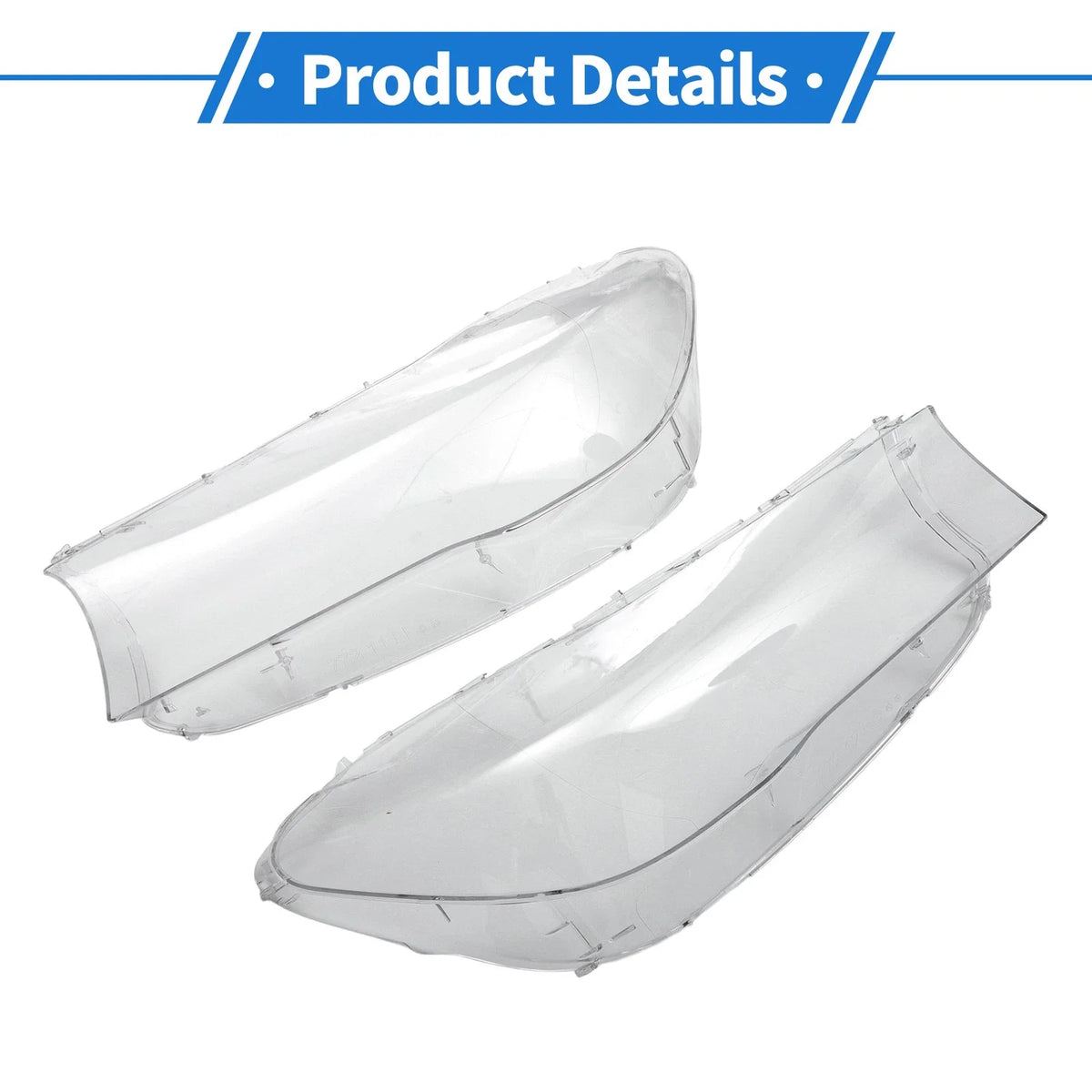 1 Pair Headlight Lens Cover for BMW 740i (No. 63117408709)