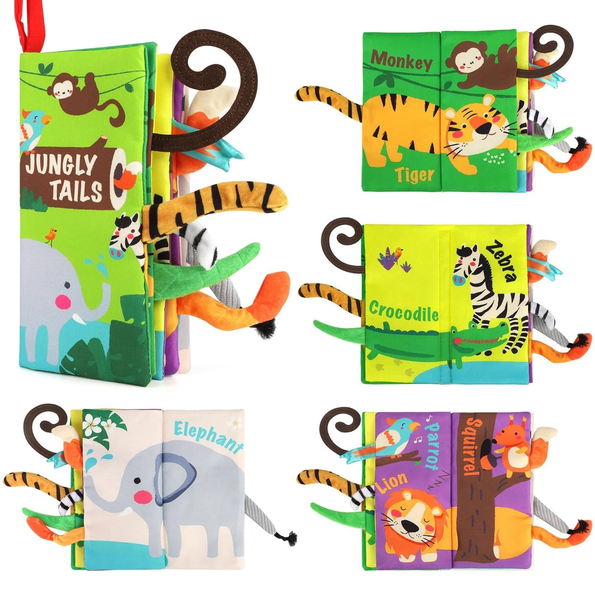 Touch and Feel Crinkle Cloth Book for Baby (Medium, Multicolor)