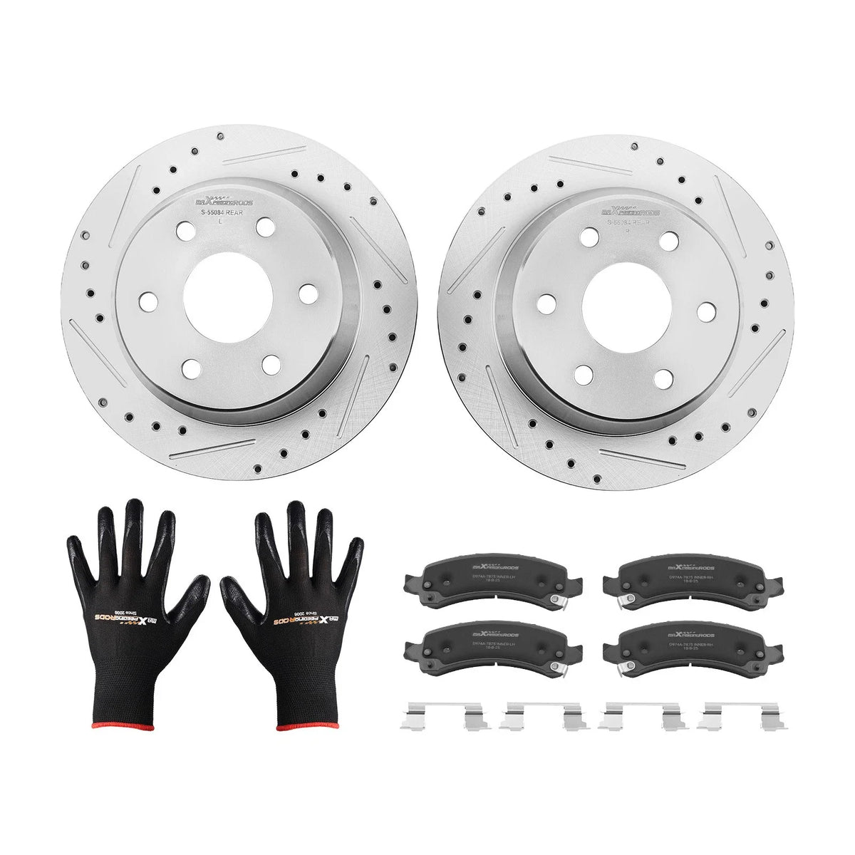 Rear Brake Rotors & Pads Kit for GMC Yukon XL 1500 (2002–2006) S-55084 P-974A