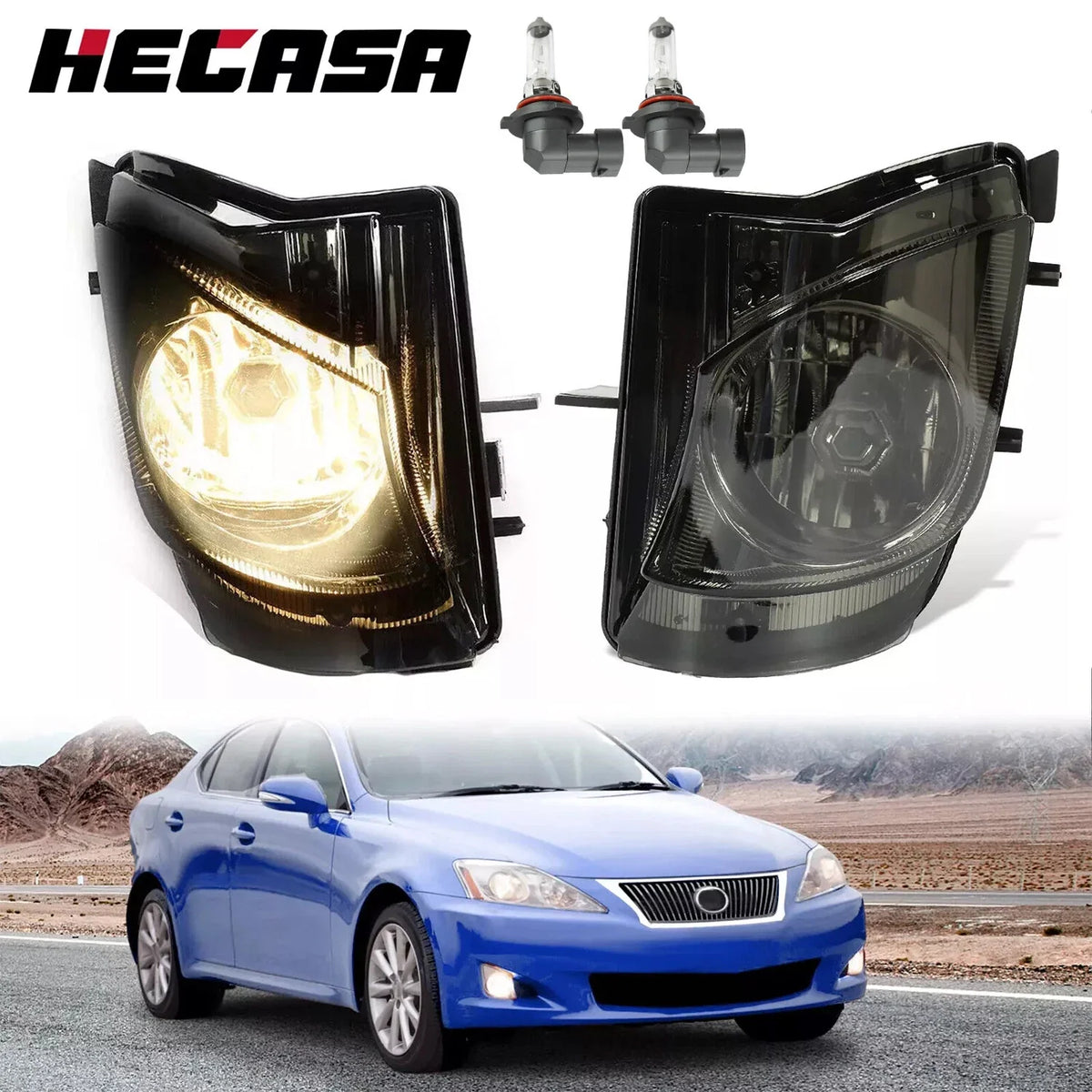Smoked Lens Fog Lights for Lexus IS250 IS350 (2006–2010) - Pair DOT