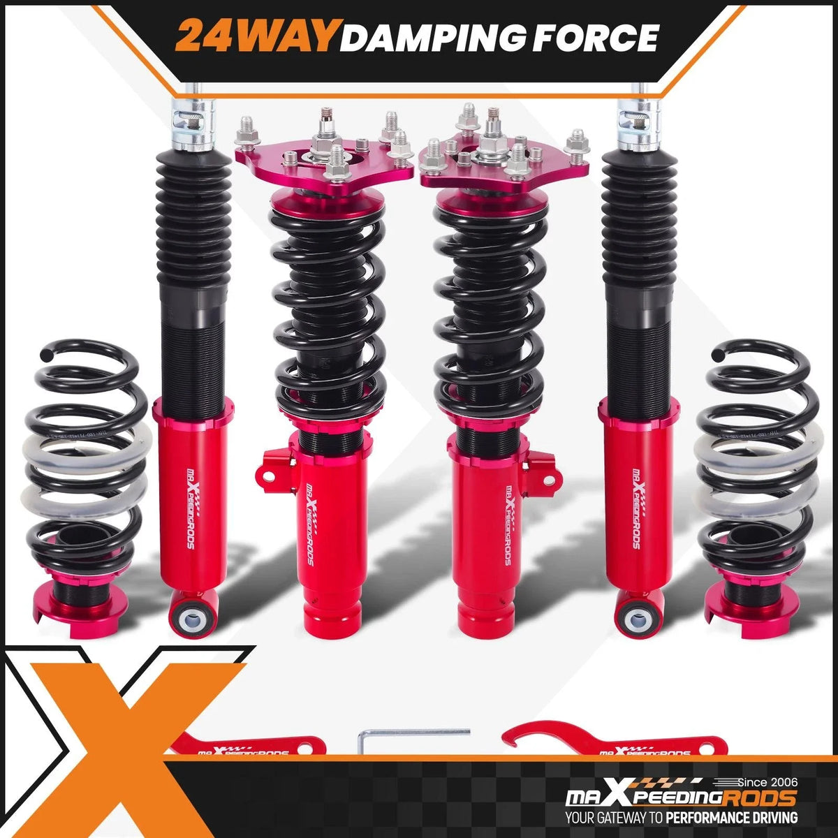 Coilovers 24 Way Damper for Honda Civic Hatchback (2016–2021) 52mm
