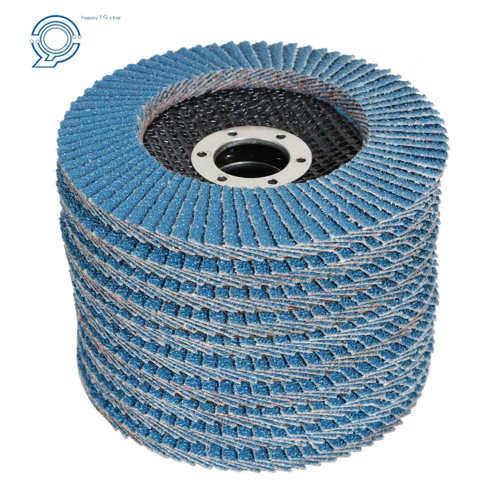 Set of 10 Zirconia Flap Discs 60 Grit 4-1/2" X 7/8"