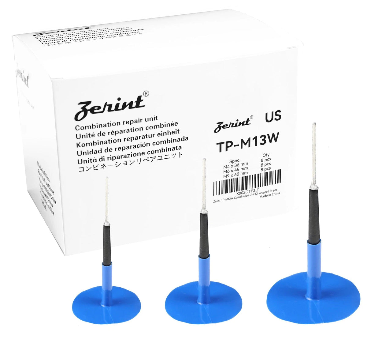 Combination Repair Kit 0.16 x 1.42, 0.24 x 1.77, 0.35 x 2.36 Inch