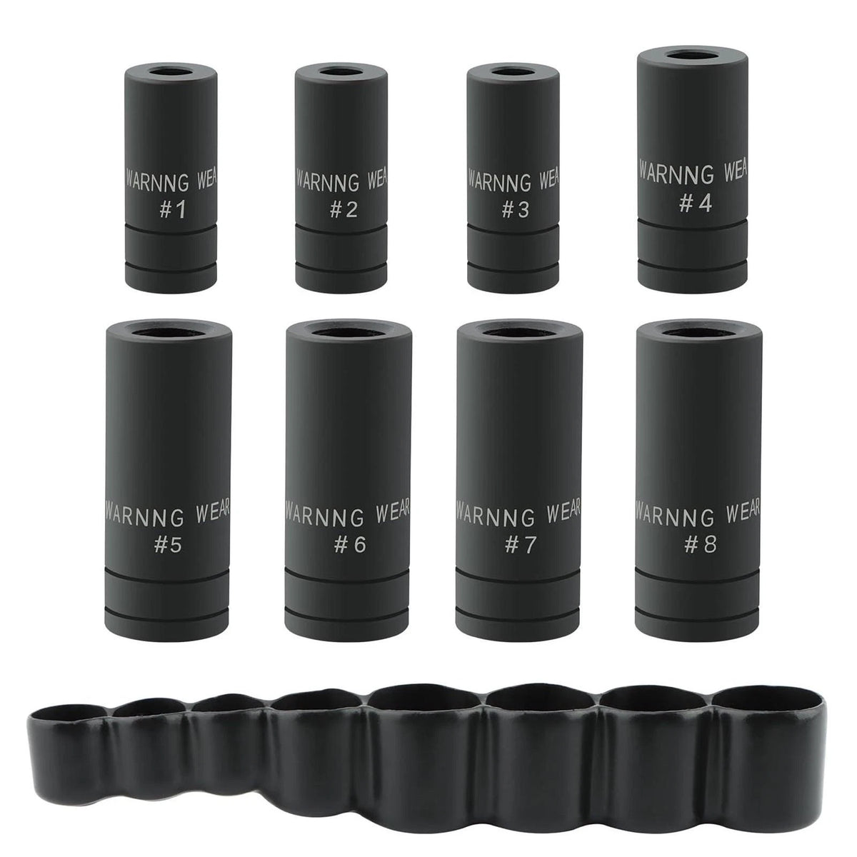 8PCS Black Coated Tap Socket Set for 1/4 Inch and 3/8 Inch Drive