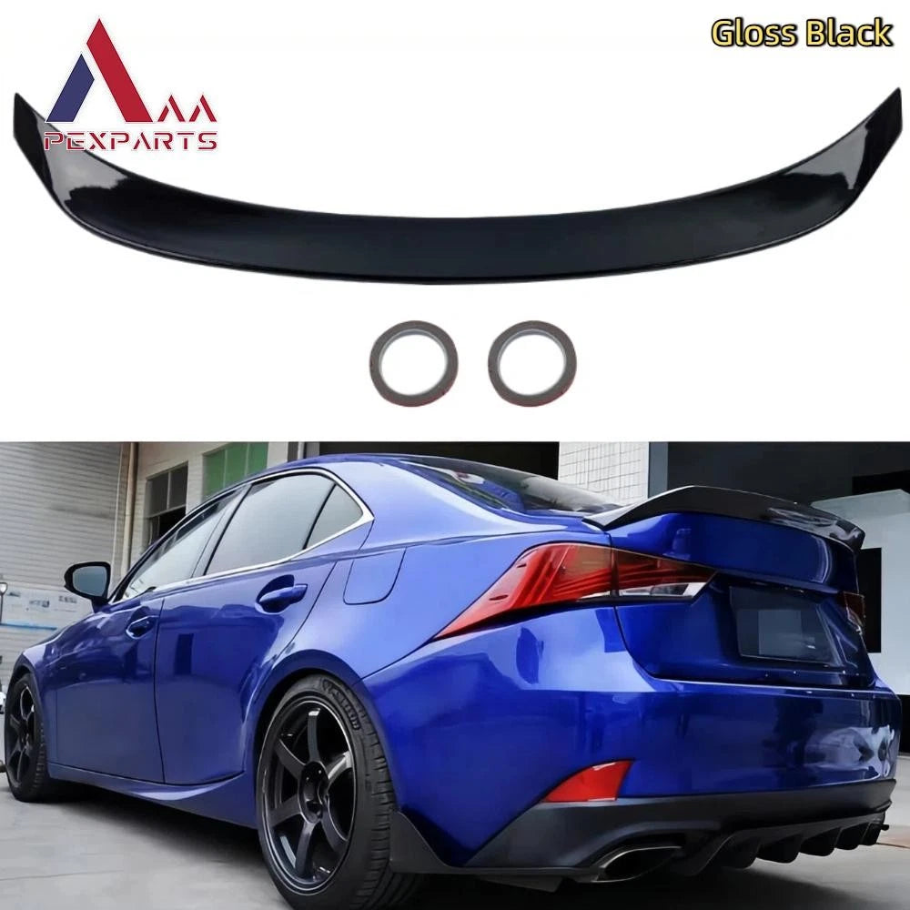 Rear Trunk Spoiler for Lexus IS300/IS350 (2014–2020) ABS Black