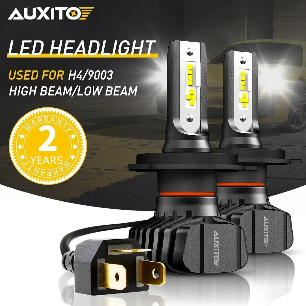 2X H4 9003 LED Headlight Bulbs for AUXITO (High Low Beam, 40000LM)