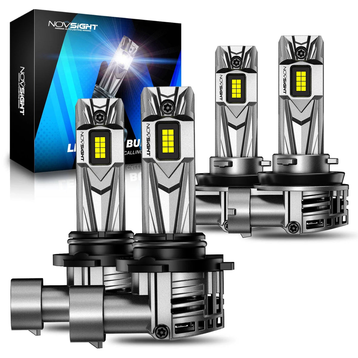 NOVSIGHT LED Headlight Bulbs 18000LM 6500K 70W (Universal)