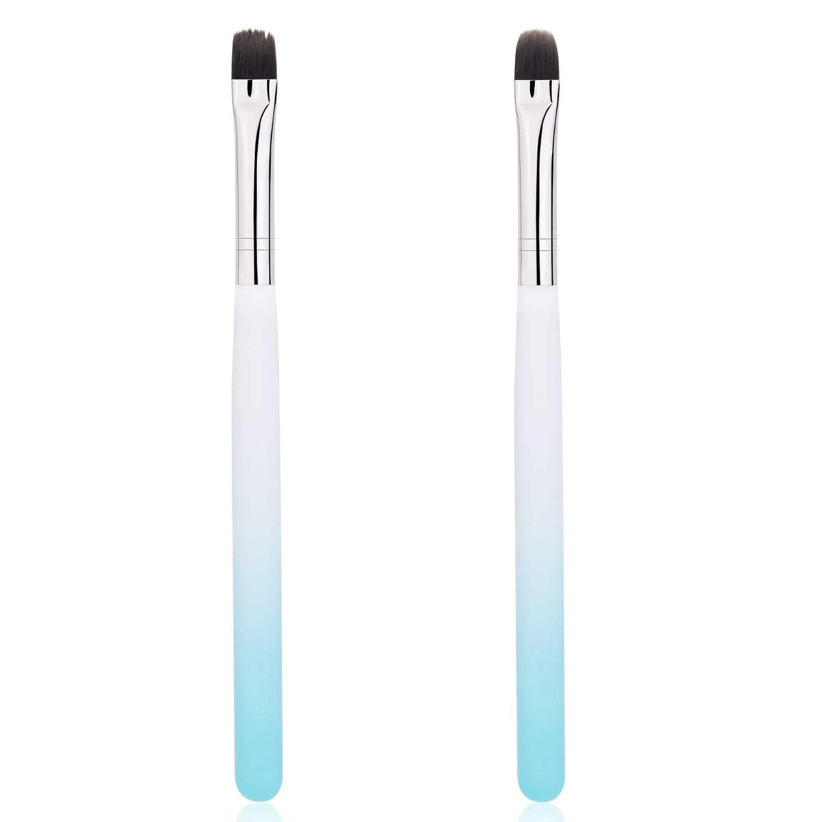 2X Nail Art Clean Up Brushes for Gel Nails - Blue