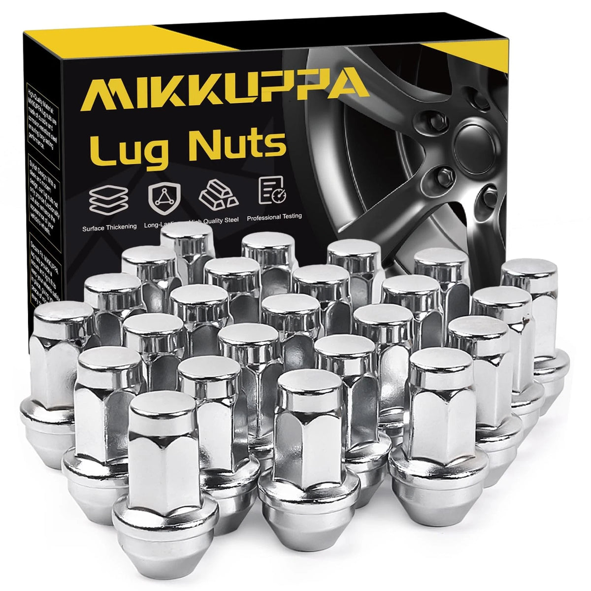 Set of 24 Chrome Replacement Lug Nuts for Ford F150 Expedition (2003–2014)
