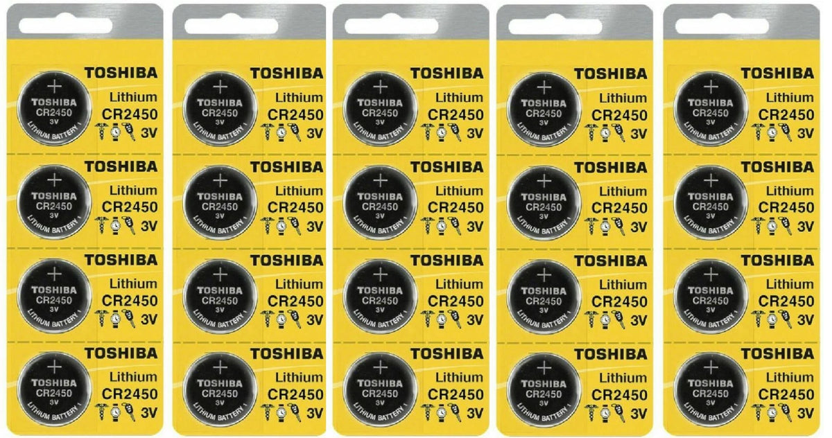20 x CR2450 Lithium Coin Battery for Various Devices (Expires 2031)