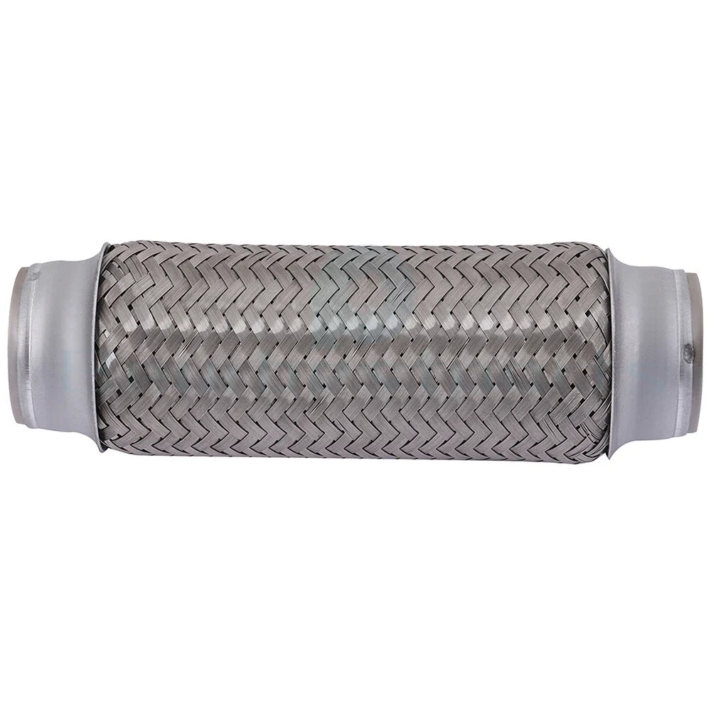 1.75" x 8" OAL Chrome Stainless Steel Flex Pipe Coupling for Universal