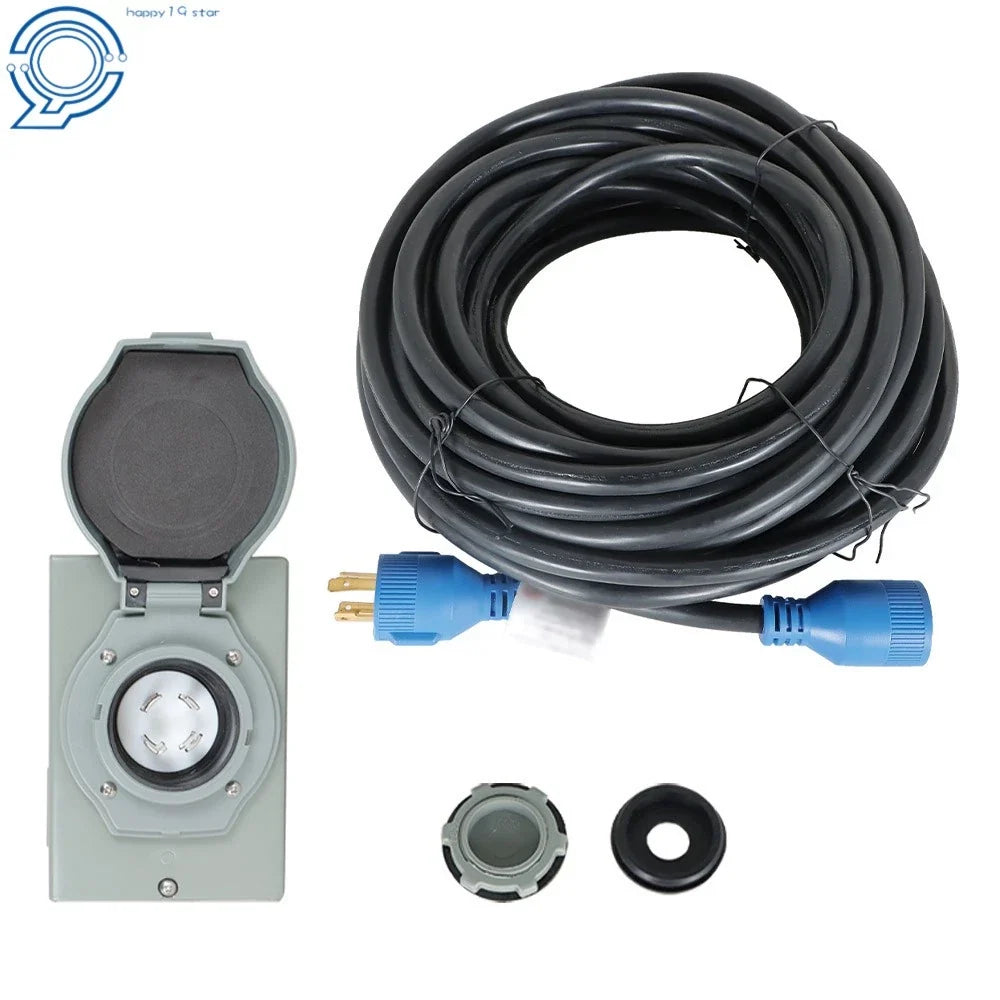 30 Amp Generator Extension Power Cord L14-30 for Power Inlet Box (75 FT)