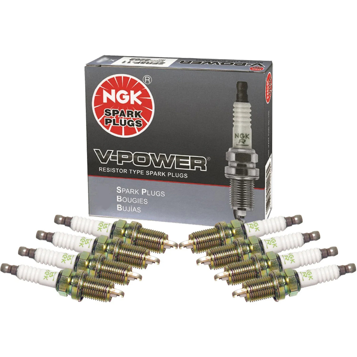 Set of 8 NGK V-Power Spark Plugs for E53 E60 E63 E64 Dakota Ram 1500 2500 3500