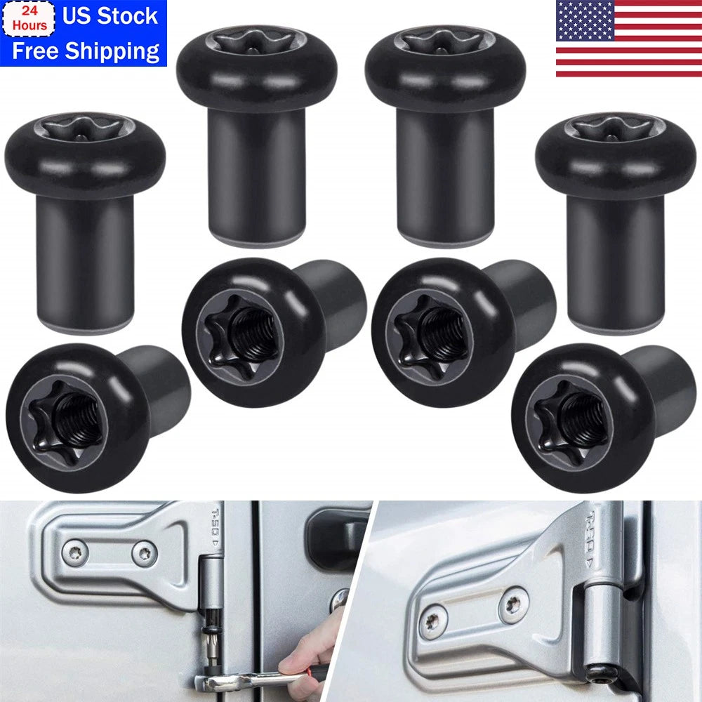 Set of 4 Door Hinge Nuts for Jeep Wrangler JK JKU JL JLU (2007–2020)