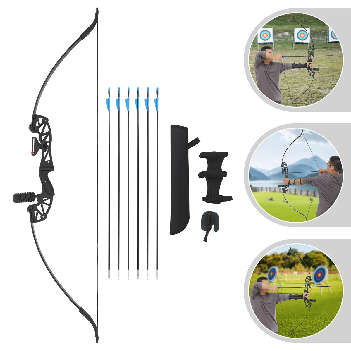 2X Takedown Recurve Bow Kit for Right-Handed Archery