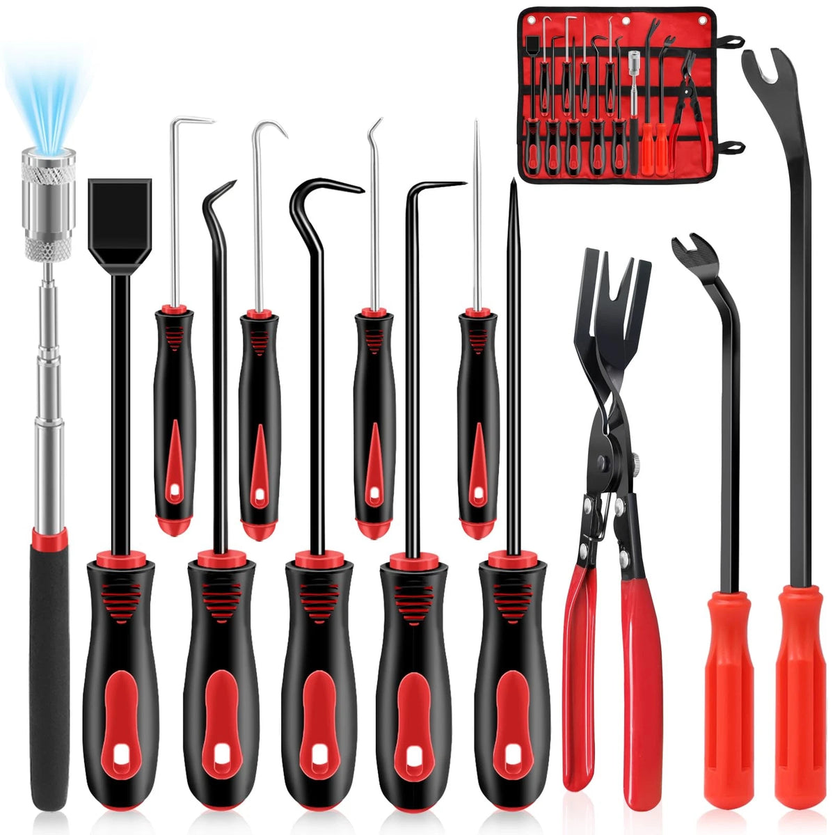 13 Pcs Precision Pick and Hook Tool Set for Automotive Repair