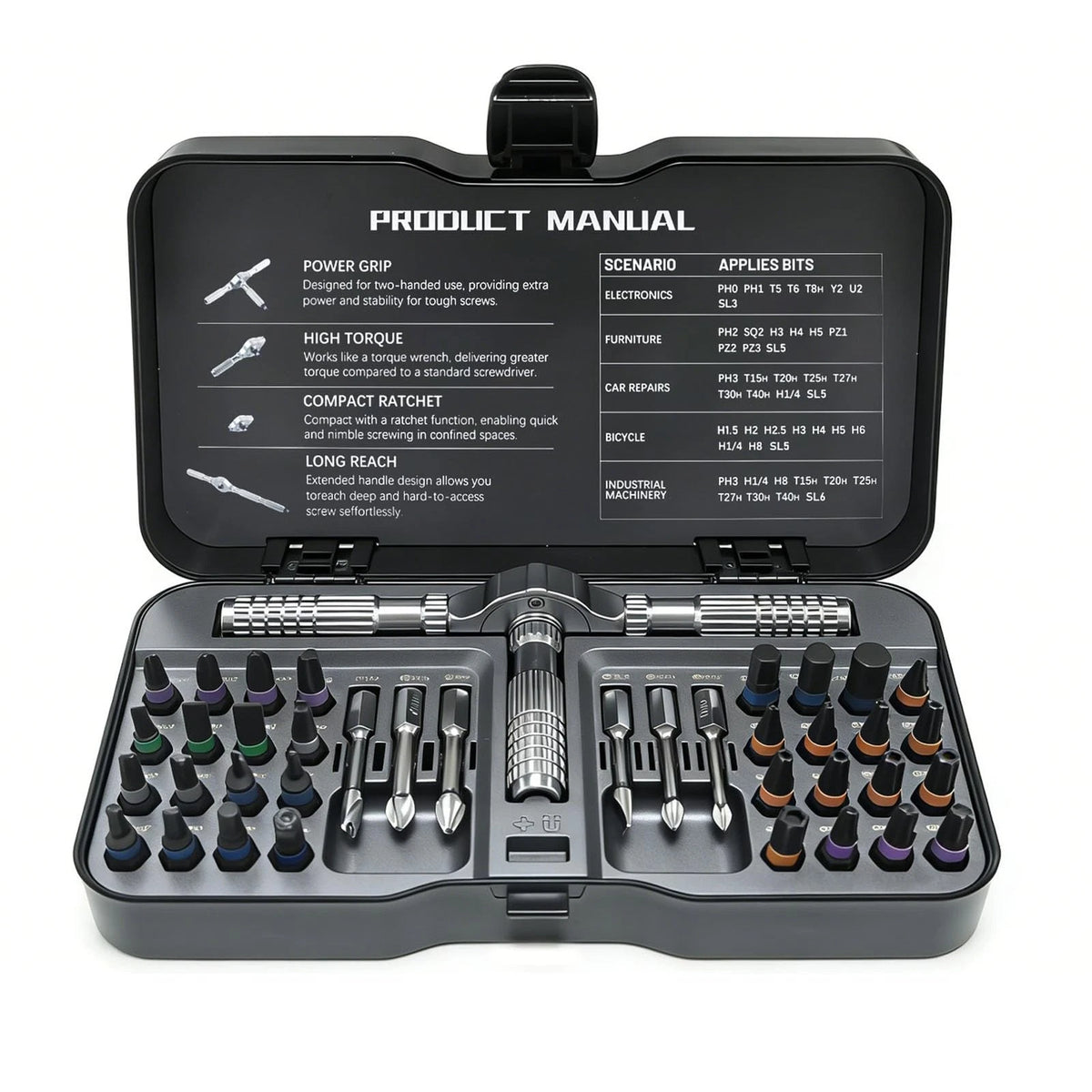 40-in-1 Precision Magnetic Ratchet Screwdriver Set for Automotive (2010–2023)