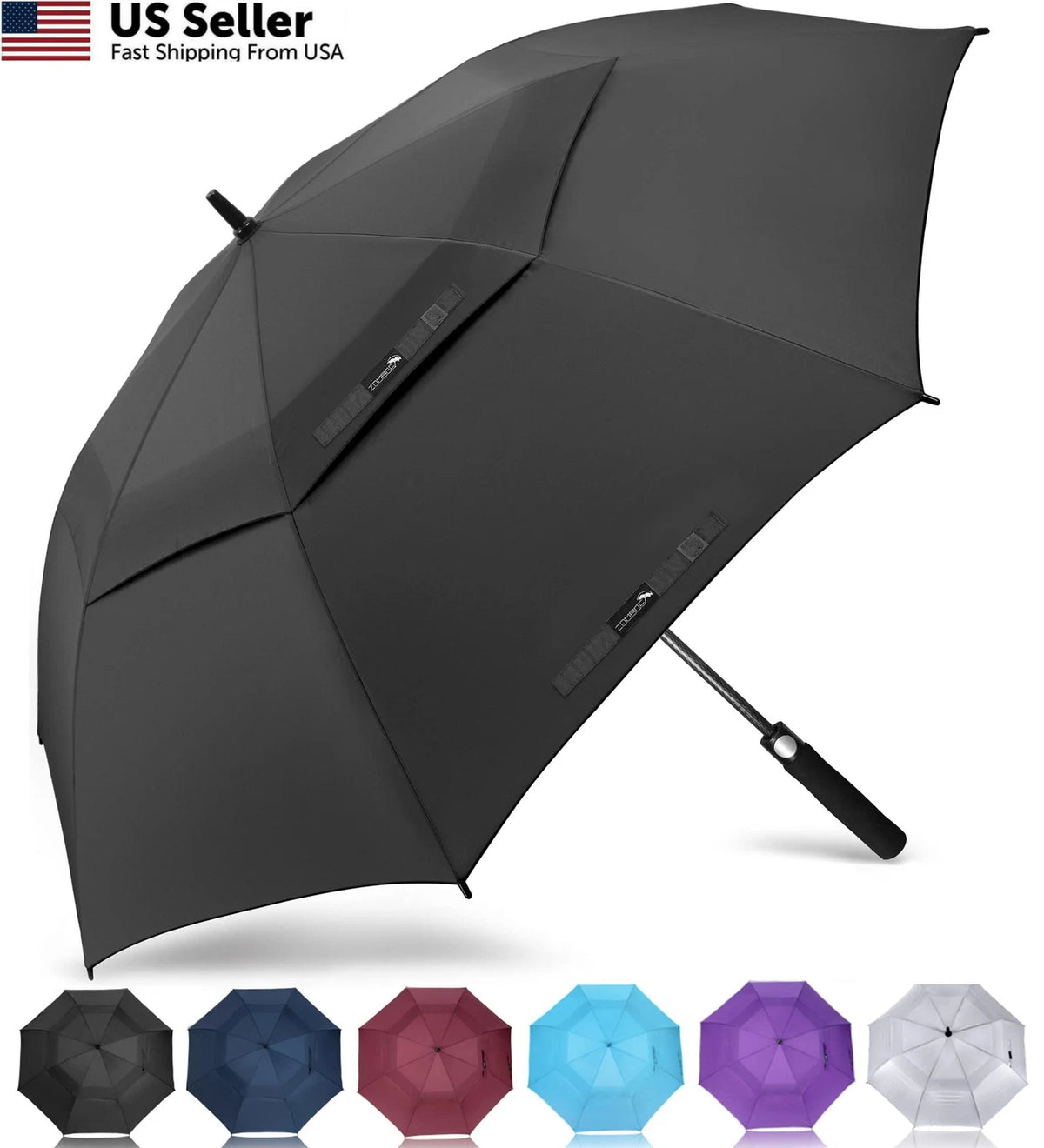 62 Inch Windproof Golf Umbrella for ZOMAKE (No Part Numbers)