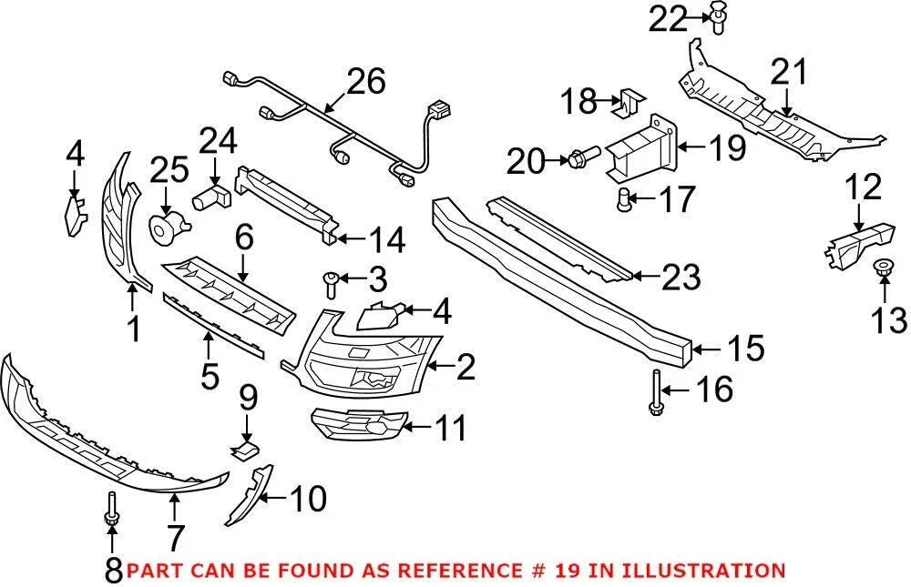 Bumper Impact Bar Bracket 8R0807134B for VW Audi (2006–2018)