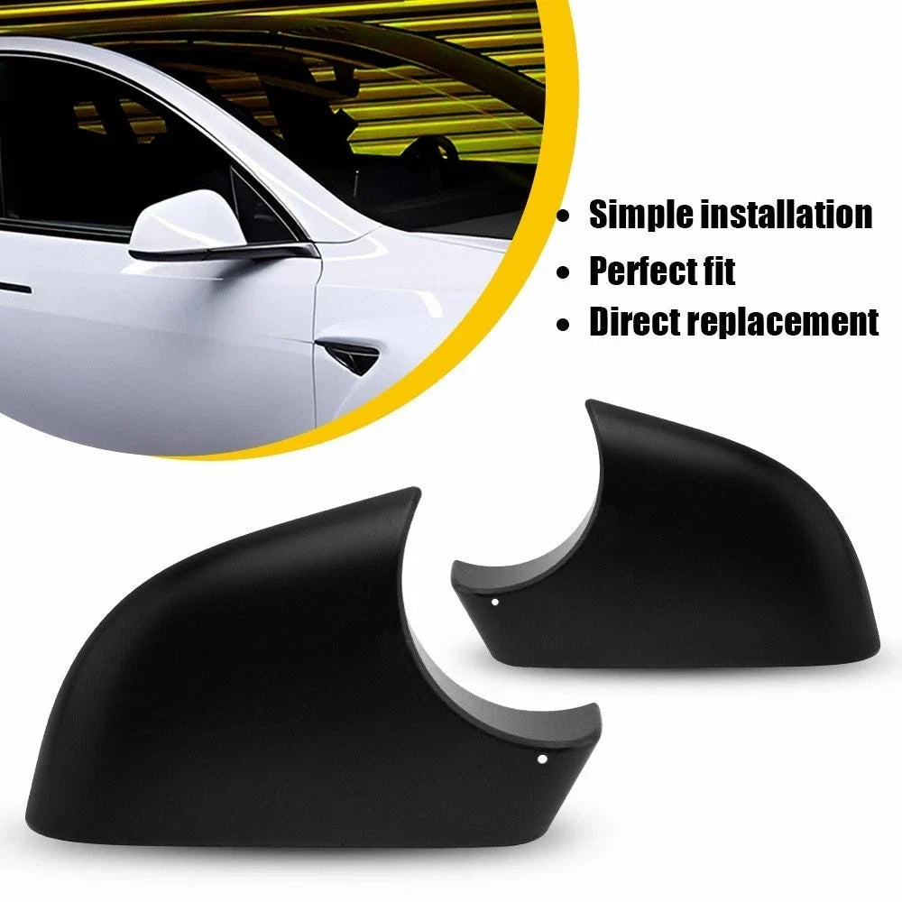 Wing Door Mirror Cover Lower Holder Set for Tesla Model Y (2020–2023)