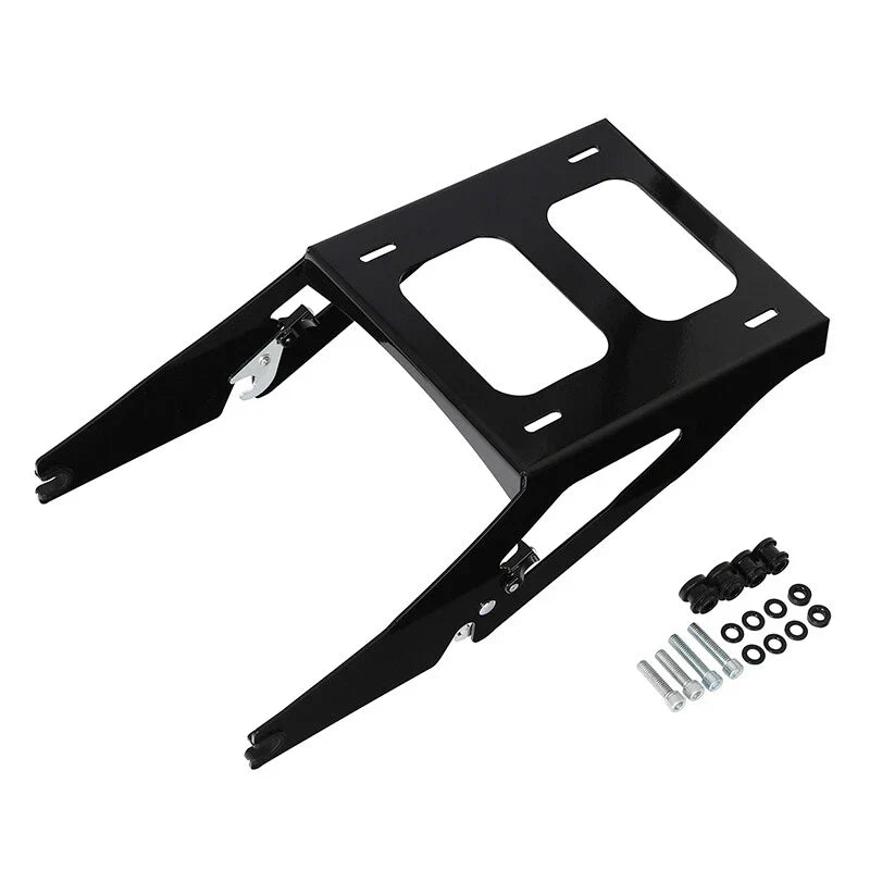 Chrome/Black Two Up Mount Rack for Harley Softail Sport Glide (2018–2022)