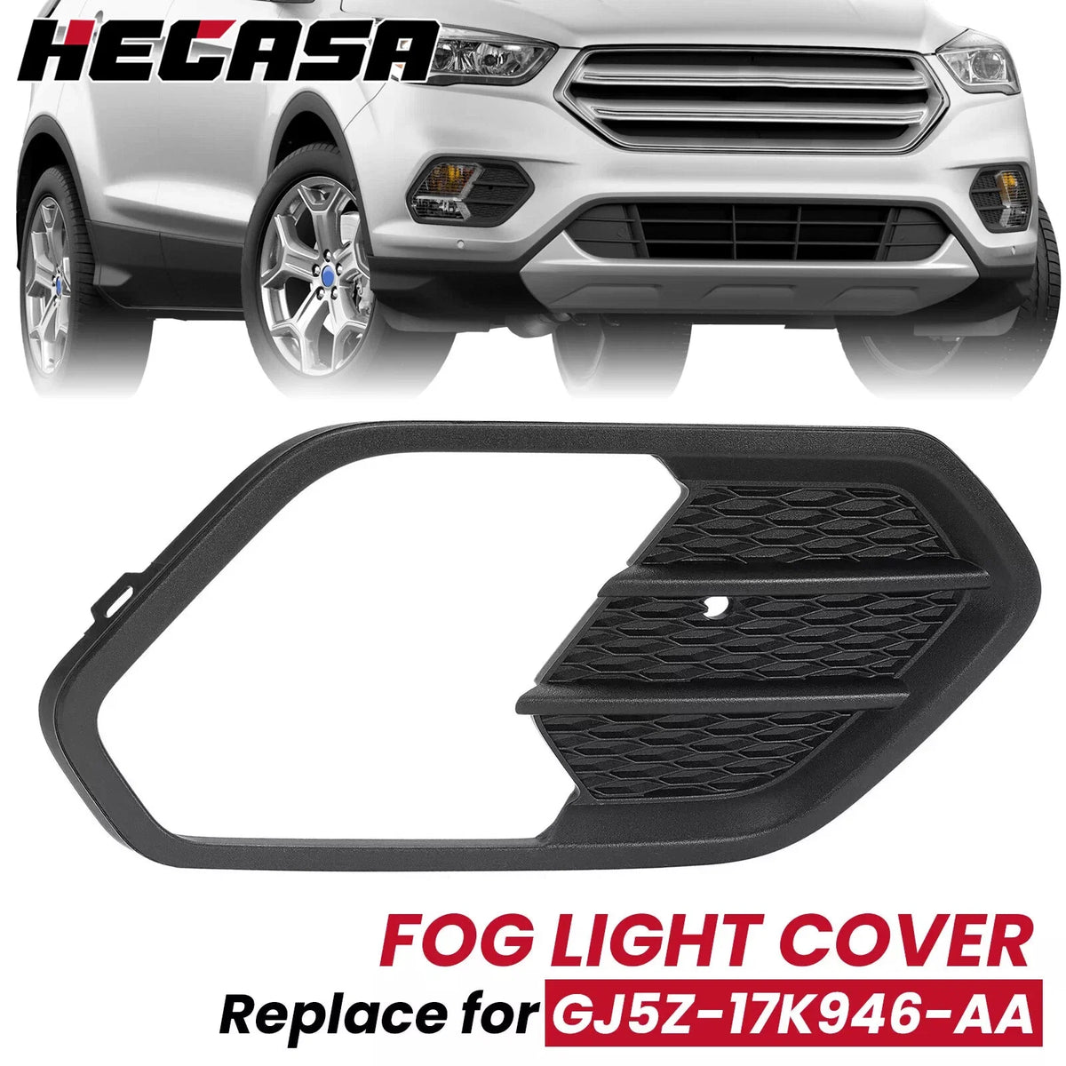 Right Side Fog Light Lamp Cover Bezel for Ford Escape (2017–2019)