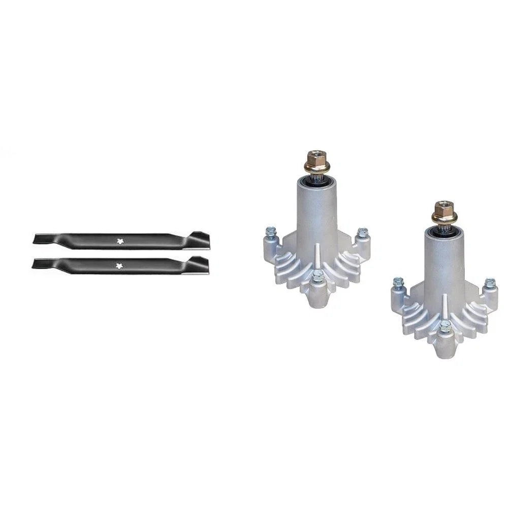 2X Mower Blades and Spindles for Craftsman Tractor Decks