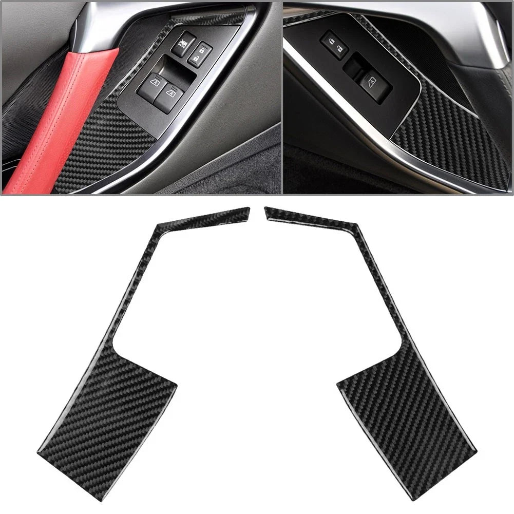 Inner Door Window Lift Switch Button Panel Cover for Nissan GTR R35 (2008–2016)