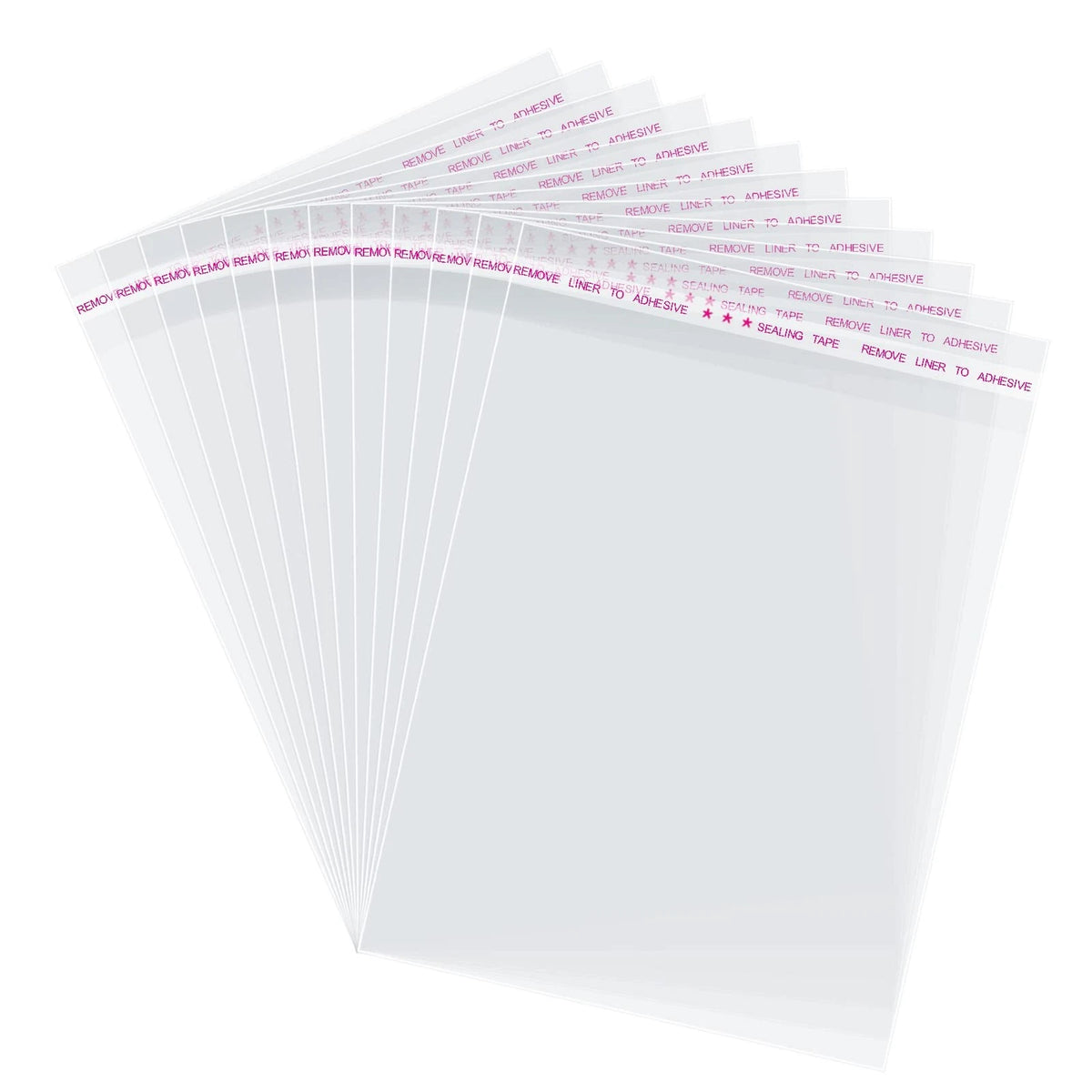 200 Pcs Self Sealing Cellophane Bags 5x7 Inches Clear