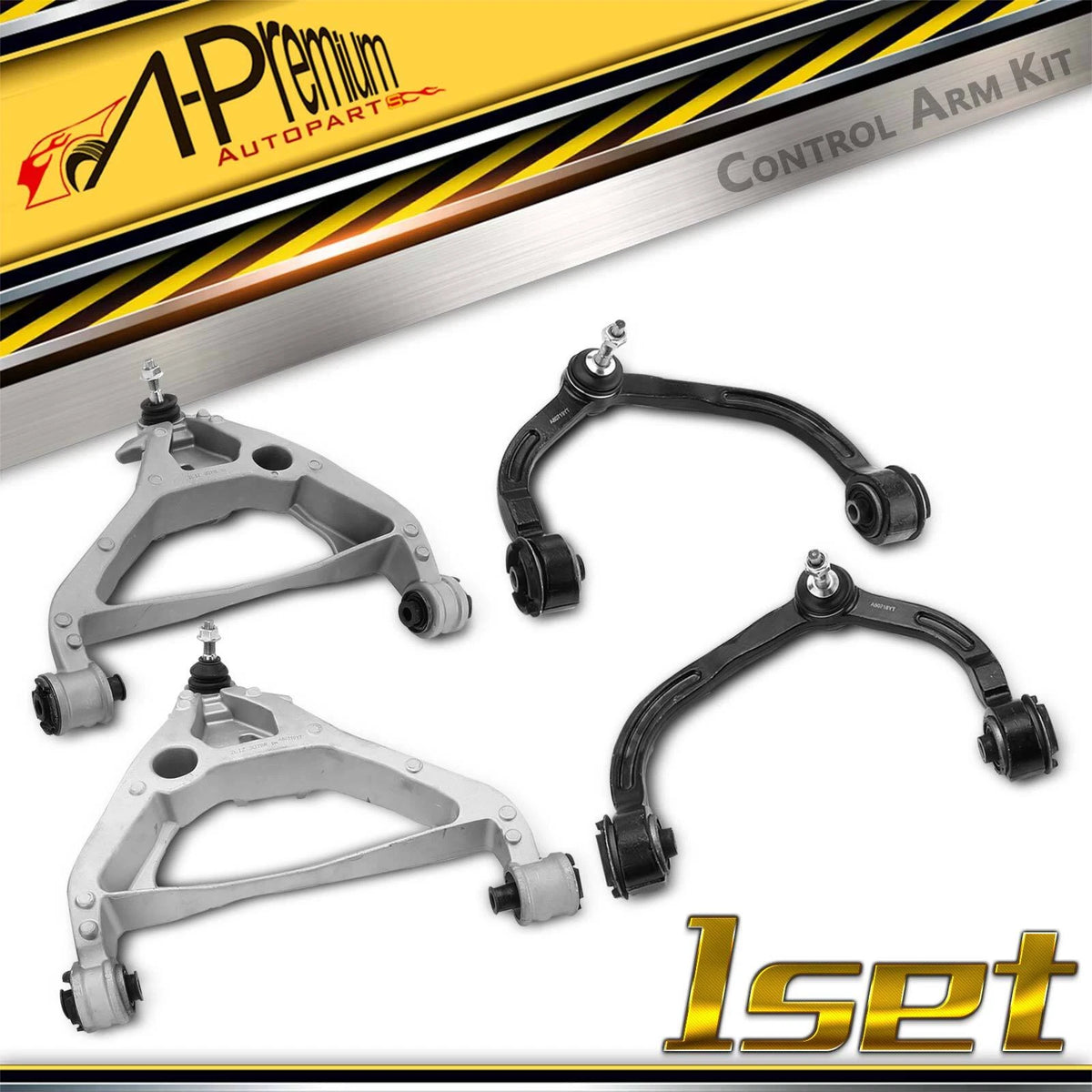 Set of 4 Front Control Arms w/Ball Joints for Ford Expedition (2004–2006) - 2L1Z3079BA, 6L1Z3079AA, 6L1Z3079BA, 7L1Z3078A