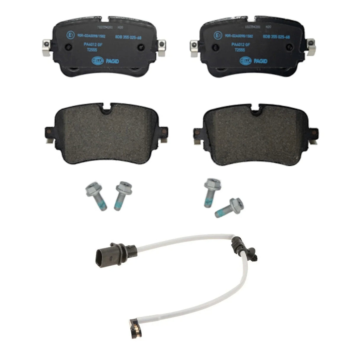 Hella Rear Low-Met Disc Brake Pad Set w/Sensor for Audi e-tron Quattro S6 S7 (2019–2023)