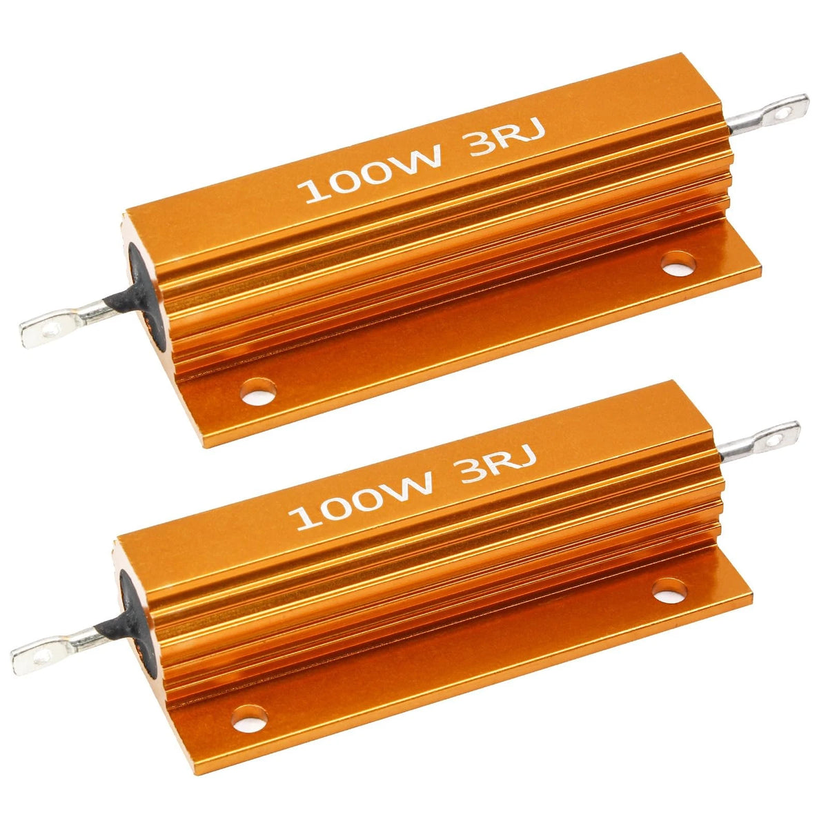 2X 3 Ohm 100W Wirewound Resistors for Automotive Applications
