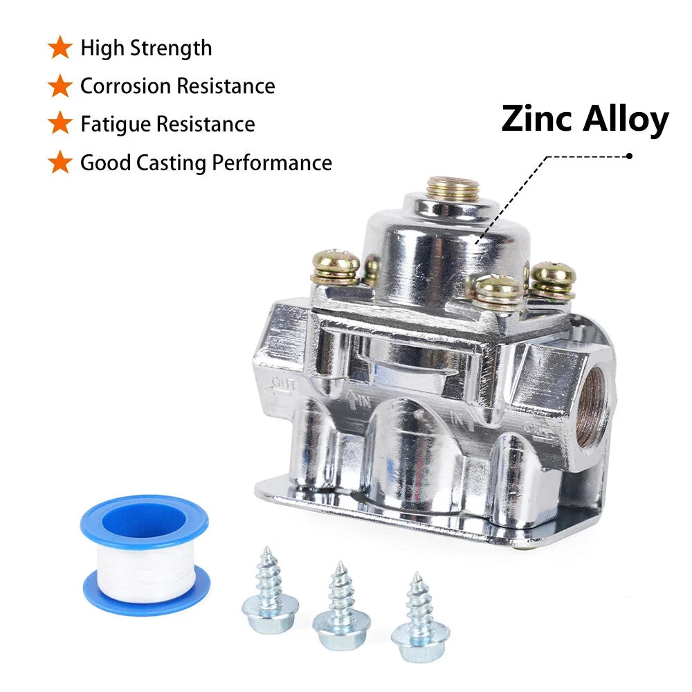 Fuel Pressure Regulator for Holley Carburetor (2 Port, 4.5 to 9 PSI)