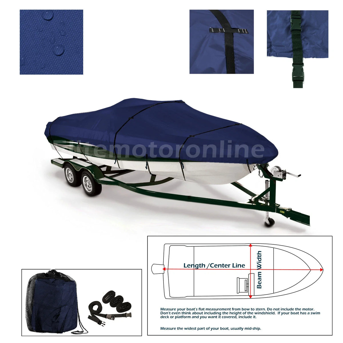 Boat Cover for Bayliner 170 (O/B) (Waterproof)