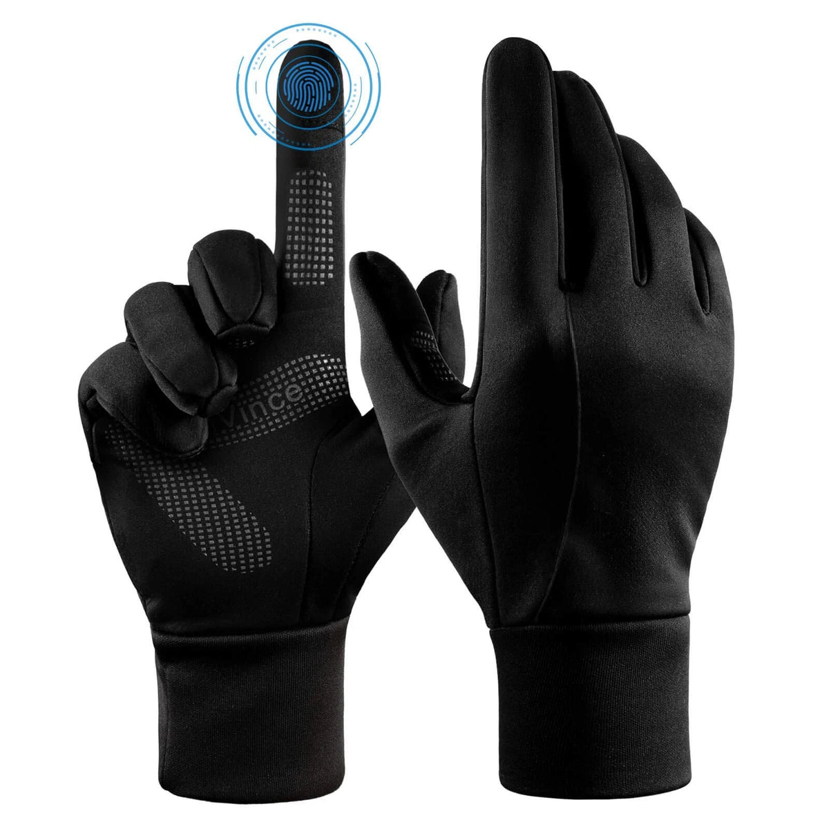 Thermal Touchscreen Gloves for Men and Women, Black