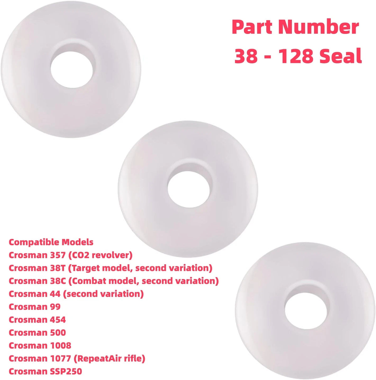 3X Valve Seal for Crosman 357 38T/C 99 454 500 1008 1077 SSP250