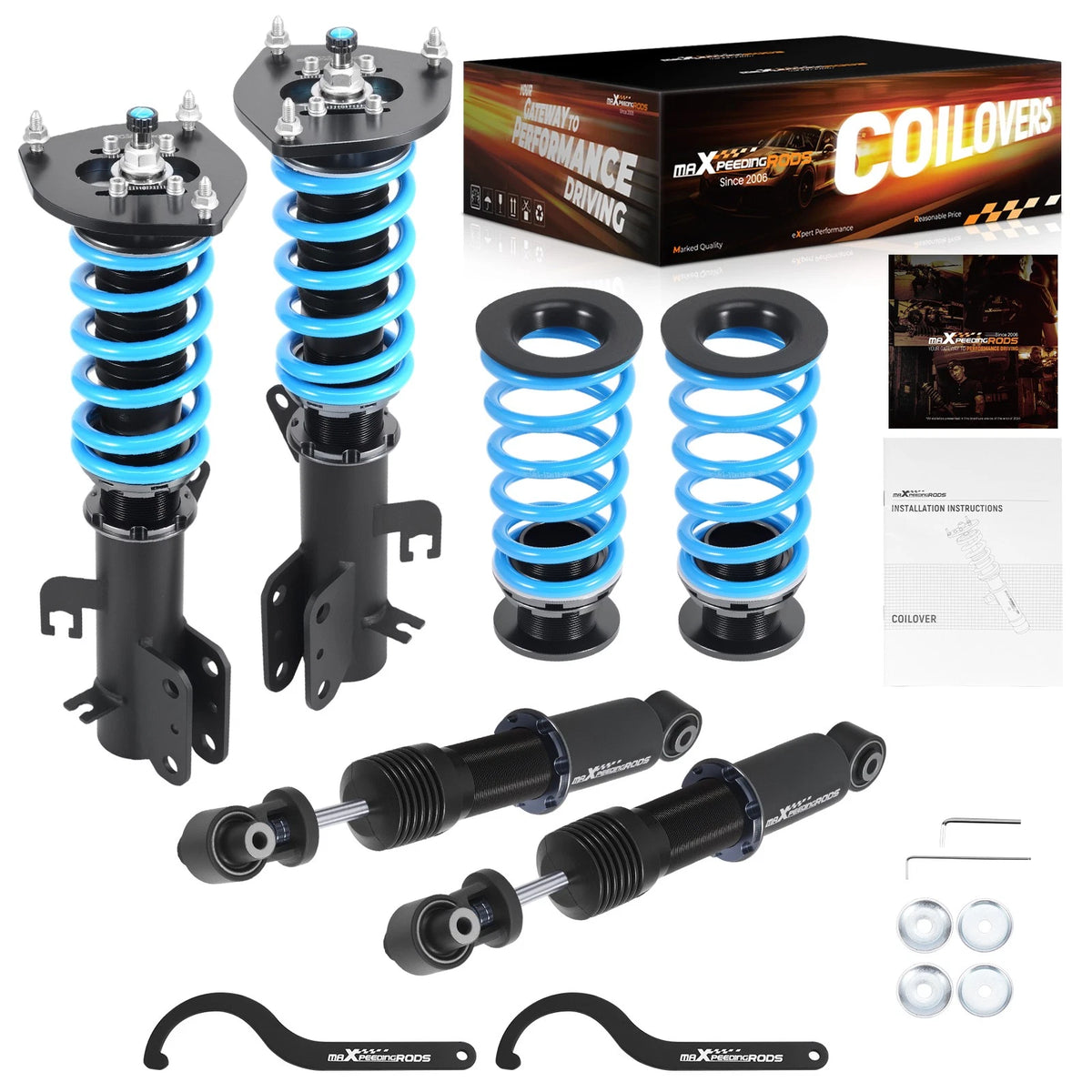 24 Way Adjustable Coilovers Lowering Kit for Nissan Sentra (2007–2012) Y4KDPL