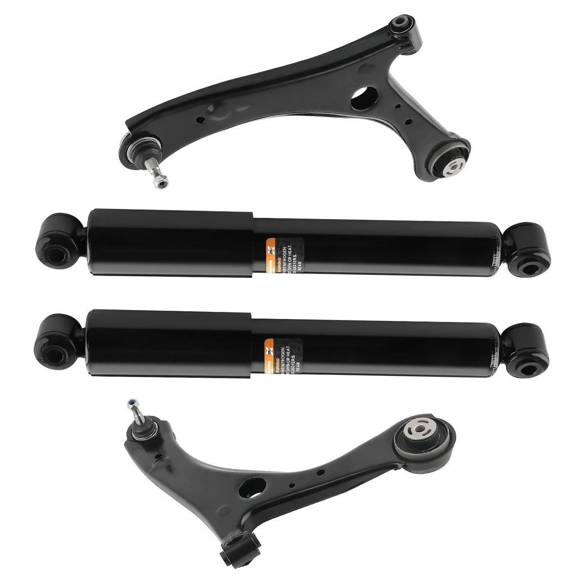 Set of 2 Rear Shocks + Front Lower Control Arms for RAM C/V (2012–2015)